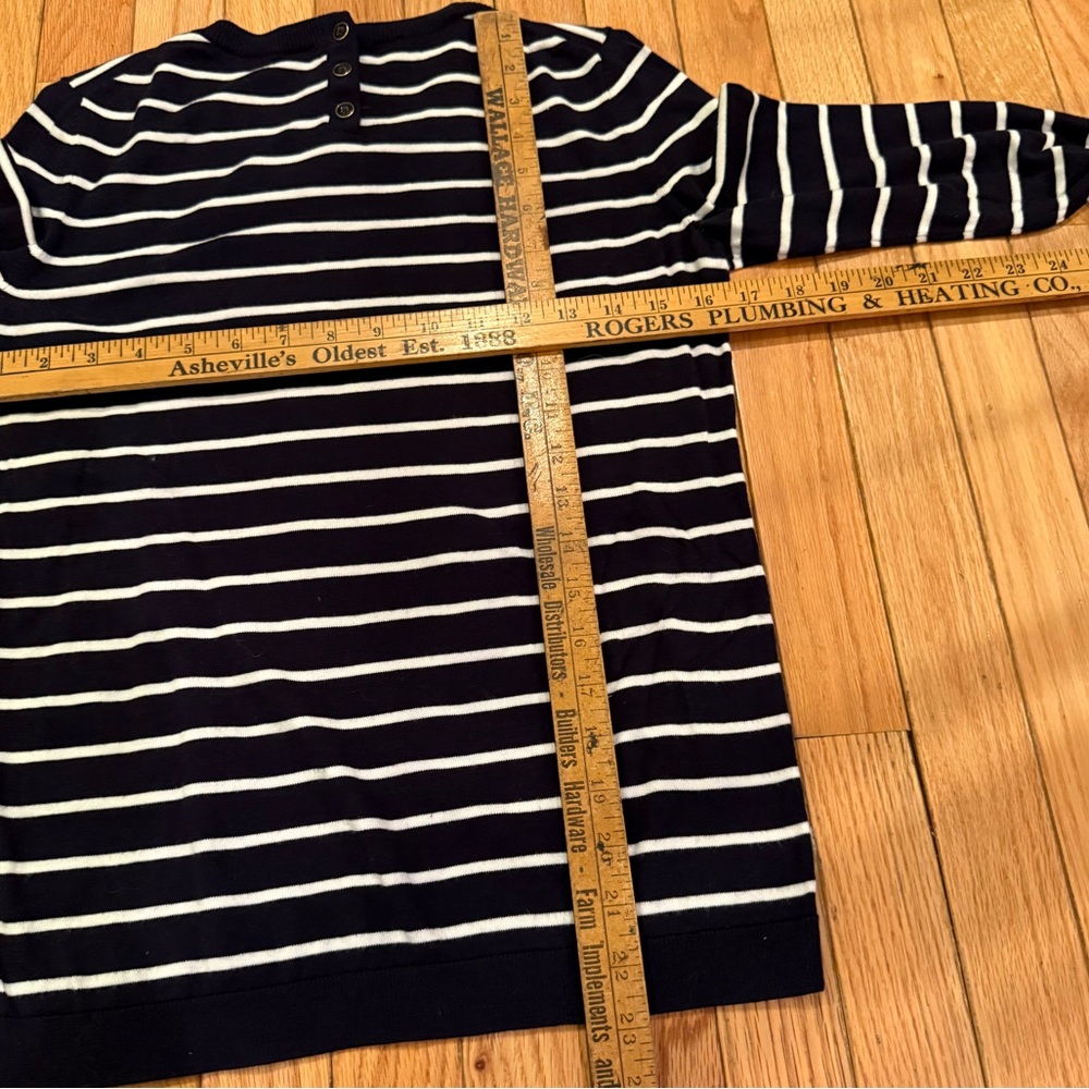 Striped Sweater  Corgi Design w Union Jack Bow tie London British travel Royal - Picture 6 of 6